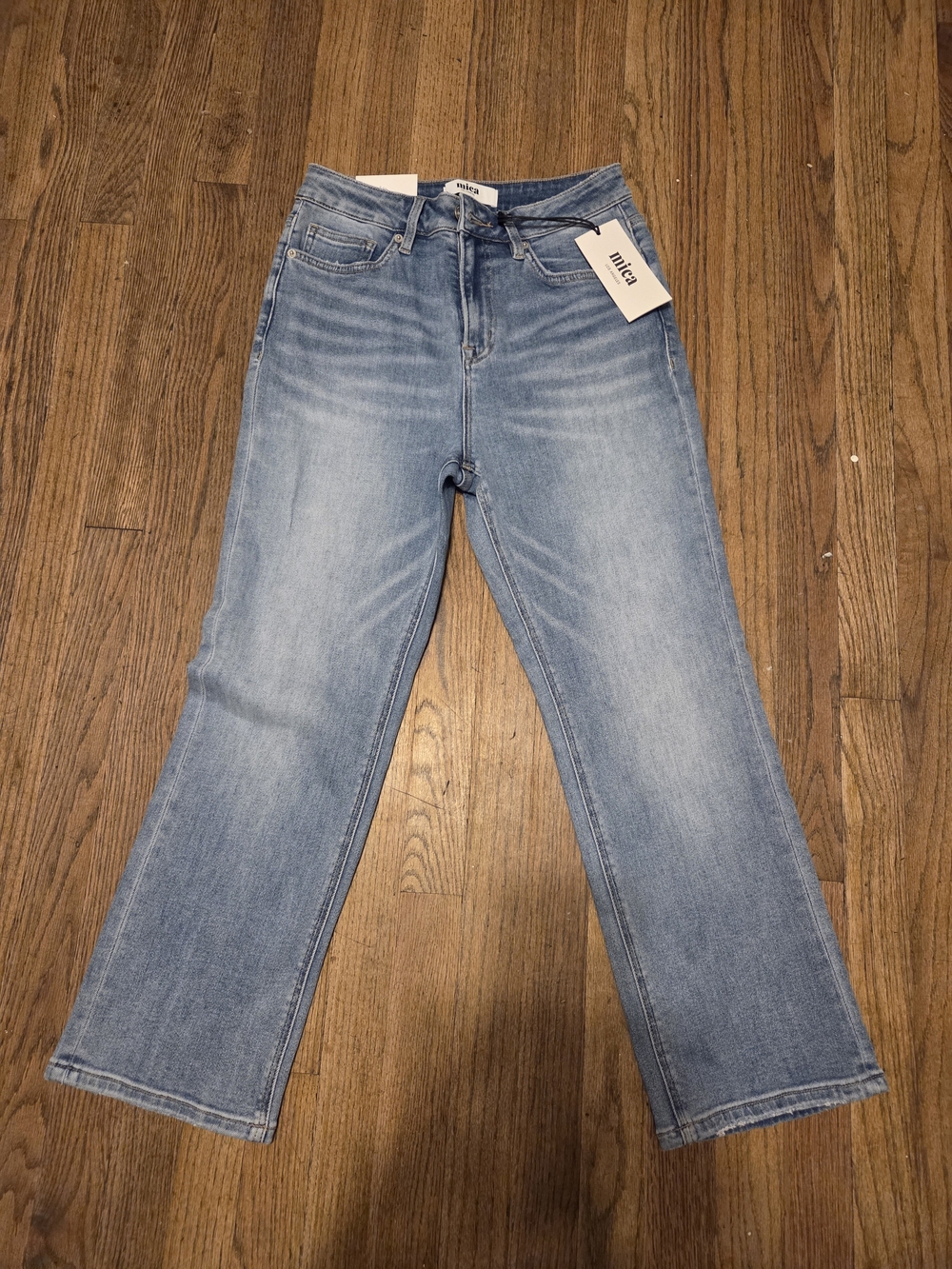 Mica Light Blue Straight-Leg Super High Rise Jeans